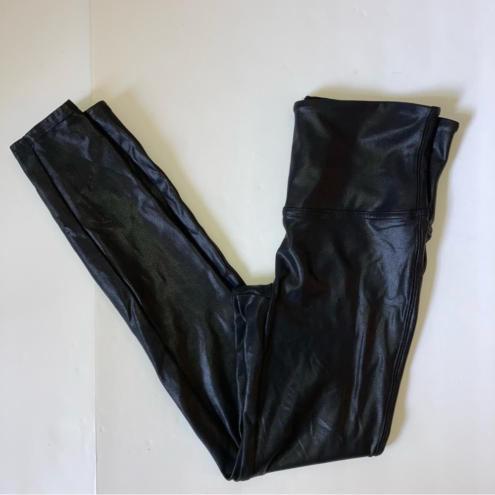 Spanx Faux Leather Leggings Black L
